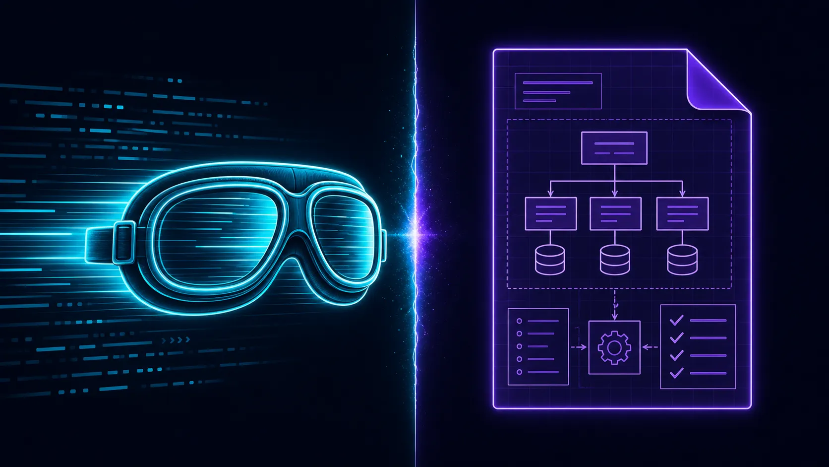 Ilustração comparativa mostrando a filosofia de velocidade do GitHub Copilot versus a abordagem estruturada do Kiro IDE
