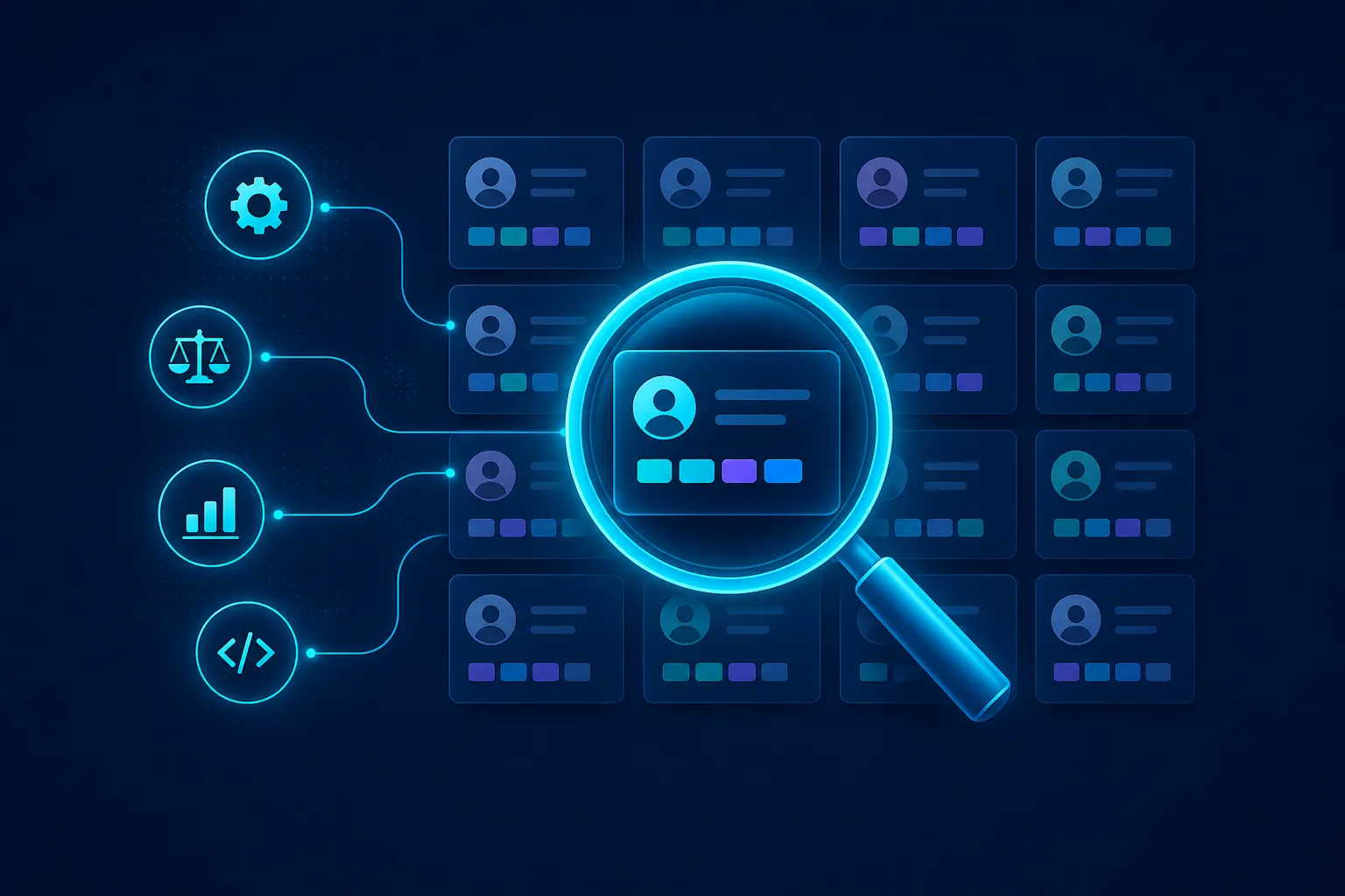 Marketplace de skills com busca inteligente conectando profissões a skills organizadas em categorias