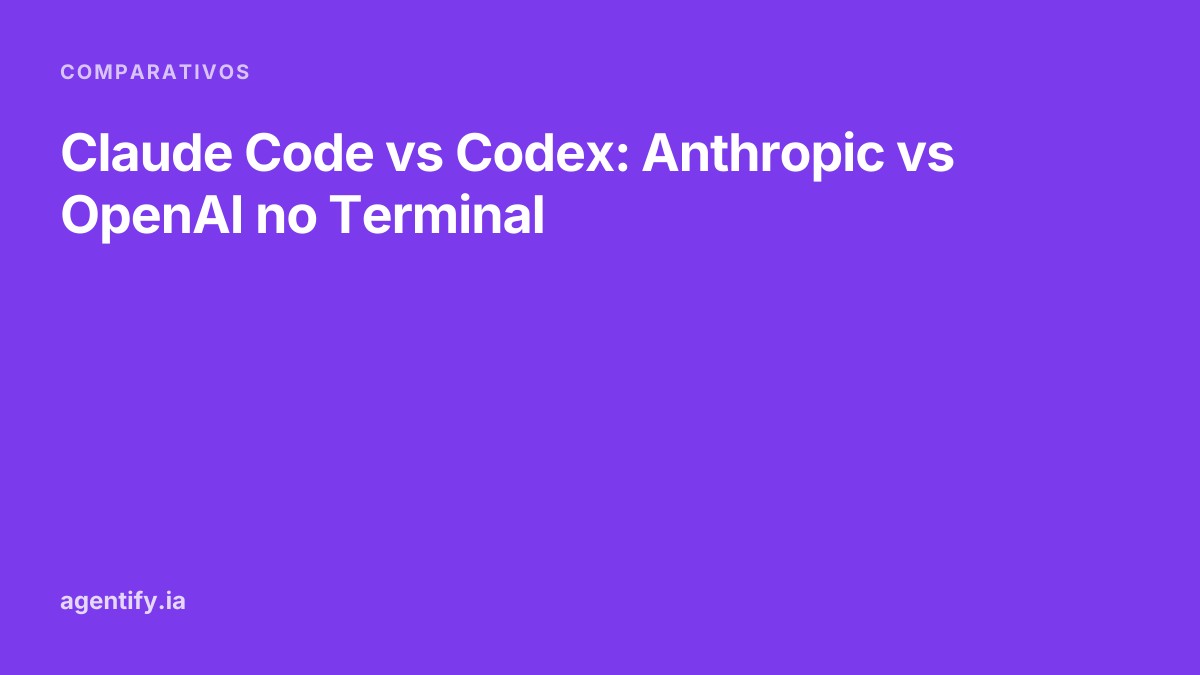 Claude Code vs Codex: Anthropic vs OpenAI no Terminal
